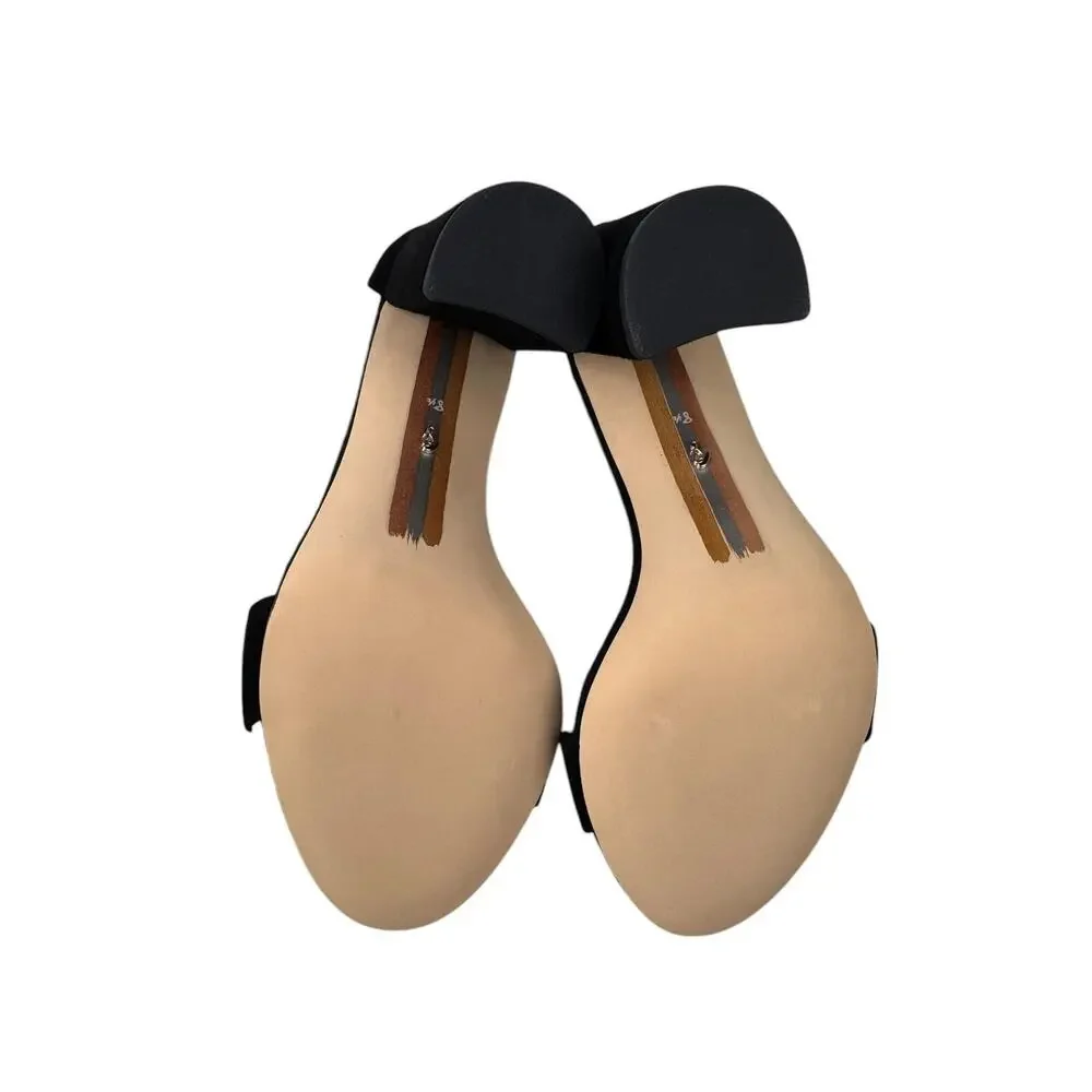 Sam Edelman Women's Yaro Heeled Sandal, Suede Black, 8.5